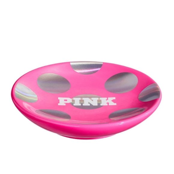 Victoria's Secret PINK Polka Dot Catch-All Dish Tray Soap Dish Trinket Holder - Picture 14 of 15